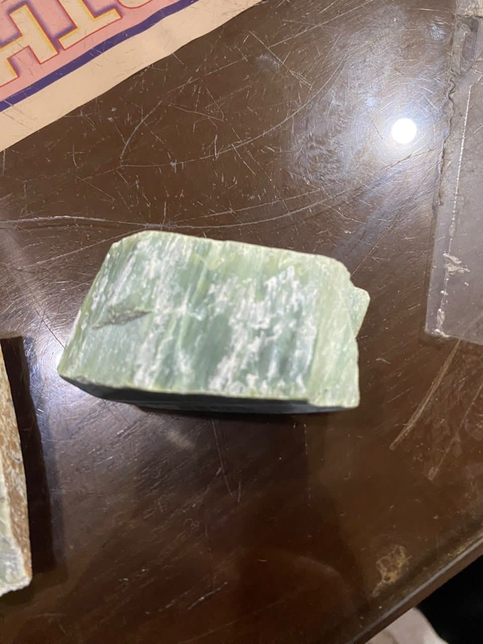 A cut and faced block, the form buyers assess.